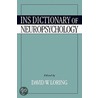 Ins Dictionary Neuropsychology P by David W. Lorring