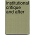 Institutional Critique and After
