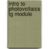 Intro To Photovoltaics Tg Module