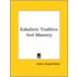 Kabalistic Tradition And Masonry