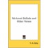 Mcaroni Ballads And Other Verses