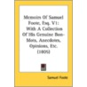 Memoirs of Samuel Foote, Esq. V1 door Samuel Foote