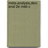 Meta-analysis,deci Anal 2e Meb C door Diana B. Petitti
