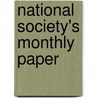 National Society's Monthly Paper door Onbekend
