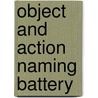 Object And Action Naming Battery door Judit Druks