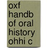 Oxf Handb Of Oral History Ohhi C door Ritchie