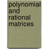 Polynomial And Rational Matrices door Tadeusz Kaczorek