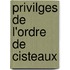 Privilges de L'Ordre de Cisteaux