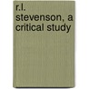 R.L. Stevenson, A Critical Study door Frank Swinnerton