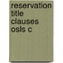 Reservation Title Clauses Osls C