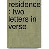 Residence : Two Letters In Verse door Saint John Fisher