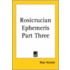 Rosicrucian Ephemeris Part Three