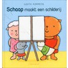 Schaap maakt een schilderij