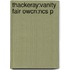 Thackeray:vanity Fair Owcn:ncs P