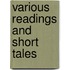 Various Readings And Short Tales