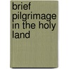 Brief Pilgrimage in the Holy Land by Caroline Hazard
