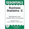 Business Statistics Ii Essentials door Statistics Study Guides