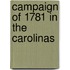 Campaign of 1781 in the Carolinas
