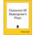 Characters Of Shakespeare's Plays
