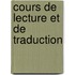 Cours de Lecture Et de Traduction
