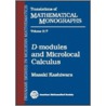 D-Modules And Microlocal Calculus by Masaki Kashiwara
