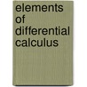 Elements Of Differential Calculus door Edgar Wales Bass