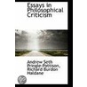 Essays In Philosophical Criticism door Andrew Seth Pringle-Pattison