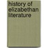 History of Elizabethan Literature