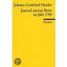 Journal meiner Reise im Jahr 1769 door Johann Gottfried Herder