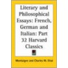 Literary And Philosophical Essays by Montaigne