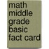 Math Middle Grade Basic Fact Card