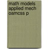 Math Models Applied Mech Oamcss P door A.B. Tayler