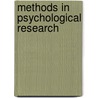 Methods In Psychological Research door Bryan J. Rooney