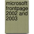 Microsoft Frontpage 2002 And 2003