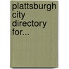 Plattsburgh City Directory For... door Anonymous Anonymous