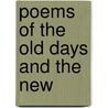 Poems Of The Old Days And The New door Jean Ingelow