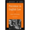 Precedent In English Law 4e Cls P door Sir Rupert Cross