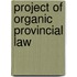 Project of Organic Provincial Law