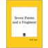 Seven Poems And A Fragment (1922)