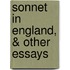 Sonnet in England, & Other Essays