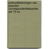 Potloodtekeningen van paarden correspondentiekaarten set 10 ex.
