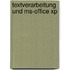 Textverarbeitung Und Ms-office Xp