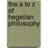 The A To Z Of Hegelian Philosophy