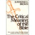 The Critical Meaning Of The Bible