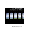The Philosophic Function Of Value door Nathan Blechman