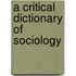 A Critical Dictionary Of Sociology