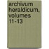 Archivum Heraldicum, Volumes 11-13