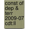 Const Of Dep & Terr 2009-07 Cdt:ll door Onbekend