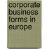 Corporate Business Forms In Europe