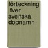 Förteckning  Fver Svenska Dopnamn